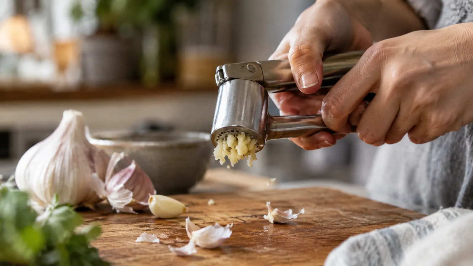 How to Mince Garlic Fast on a Weeknight With a Zulay Press